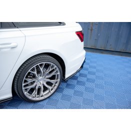 Накладки сплиттеры боковые на задний бампер на Audi A6 C8 S-Line
